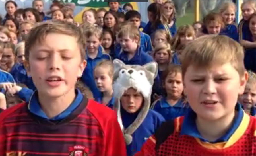 Students Cheer on Rugby Team